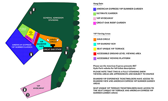 Maroon 5 BST Hyde Park London Map 2026